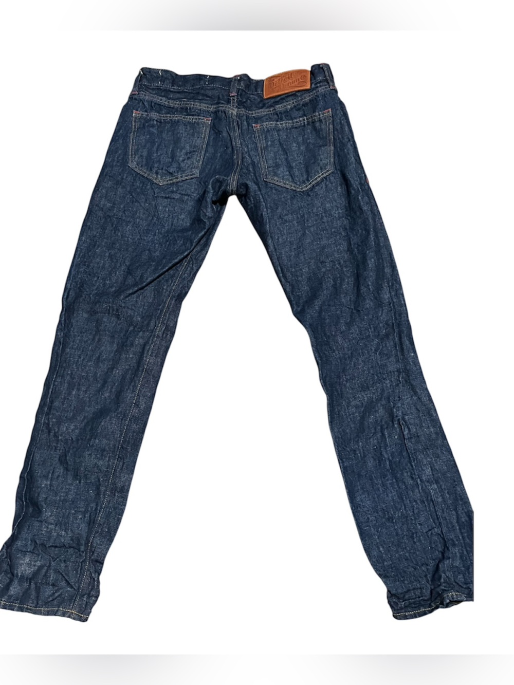 Men's Dark Blue Denim Jeans - Classic Straight Fit